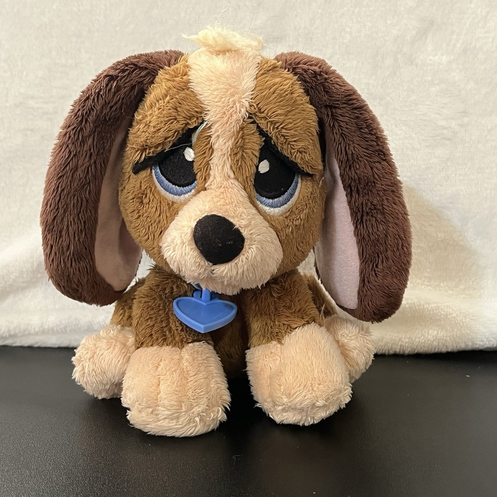 Rescue Pets Brown Puppy Dog Plush Stuffed Animal Stitched Eyes Not Interactive